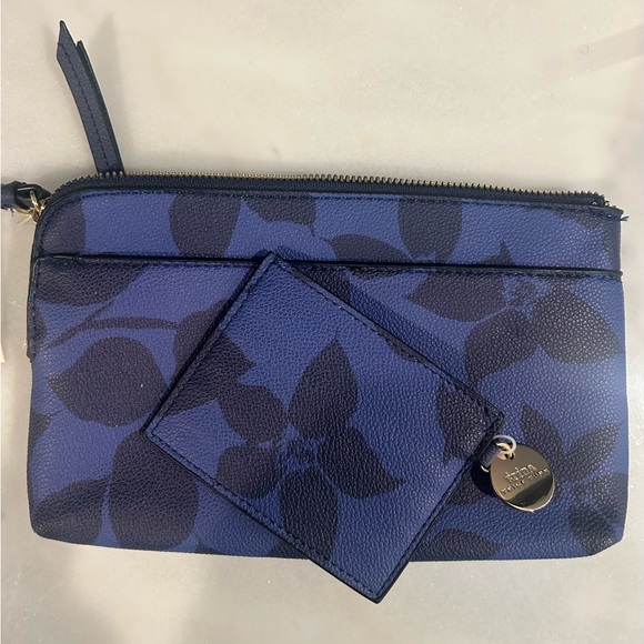 Trina Turk Navy Floral Clutch and Cardholder - Picture 4 of 5